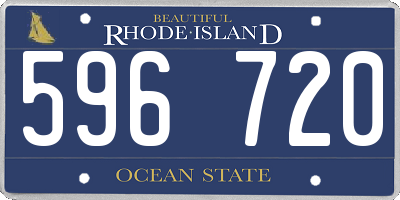 RI license plate 596720