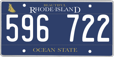 RI license plate 596722