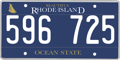 RI license plate 596725
