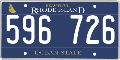 RI license plate 596726