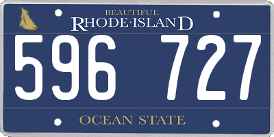 RI license plate 596727
