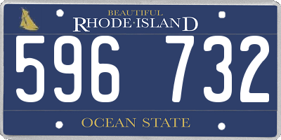 RI license plate 596732