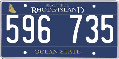 RI license plate 596735