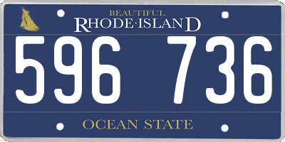 RI license plate 596736
