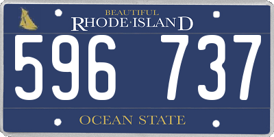 RI license plate 596737