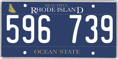 RI license plate 596739