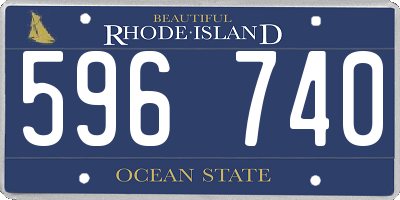 RI license plate 596740
