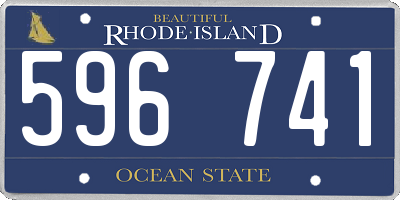 RI license plate 596741