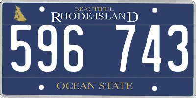RI license plate 596743