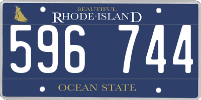 RI license plate 596744
