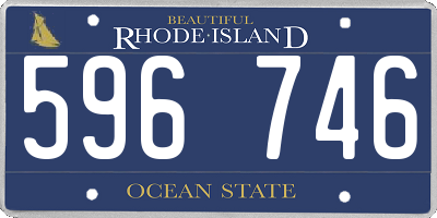 RI license plate 596746