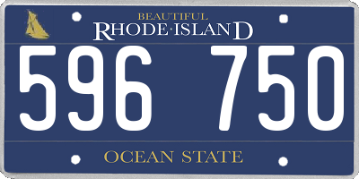 RI license plate 596750