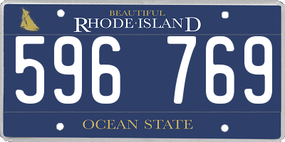 RI license plate 596769