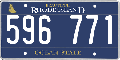 RI license plate 596771