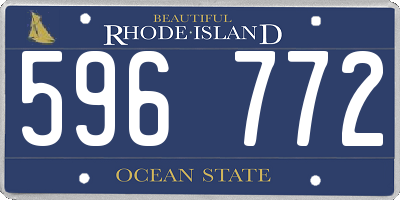 RI license plate 596772