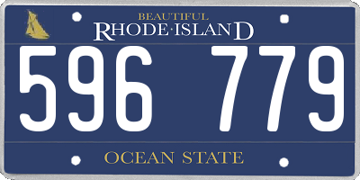 RI license plate 596779