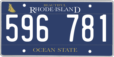 RI license plate 596781