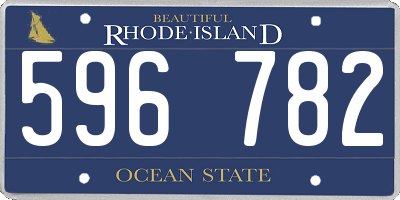 RI license plate 596782