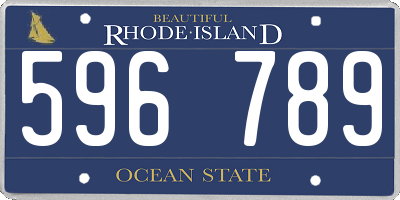RI license plate 596789