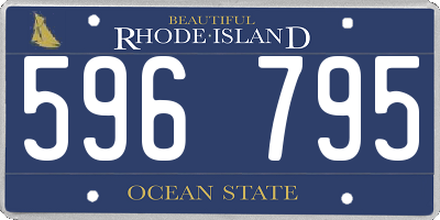 RI license plate 596795