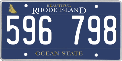 RI license plate 596798