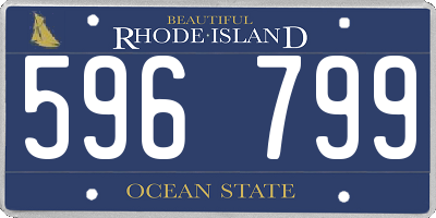 RI license plate 596799
