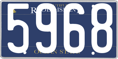 RI license plate 5968