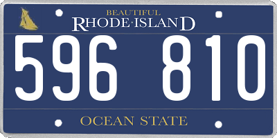 RI license plate 596810