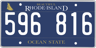 RI license plate 596816