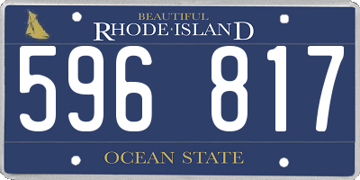 RI license plate 596817
