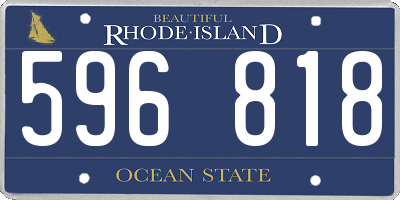 RI license plate 596818