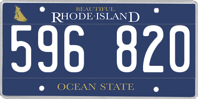 RI license plate 596820