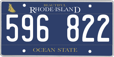 RI license plate 596822