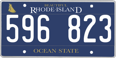 RI license plate 596823