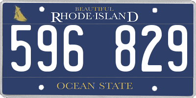 RI license plate 596829