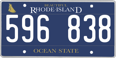 RI license plate 596838