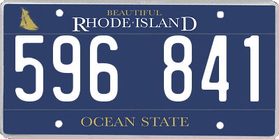 RI license plate 596841