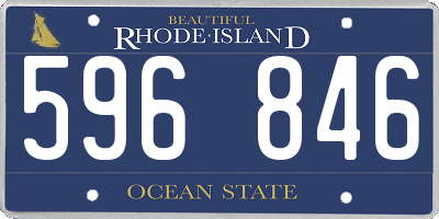 RI license plate 596846