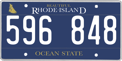 RI license plate 596848