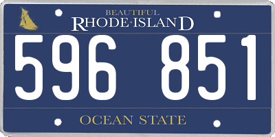 RI license plate 596851