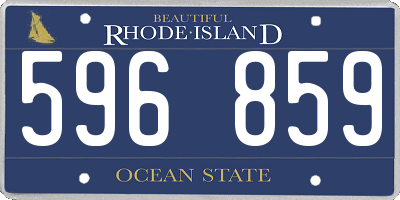 RI license plate 596859