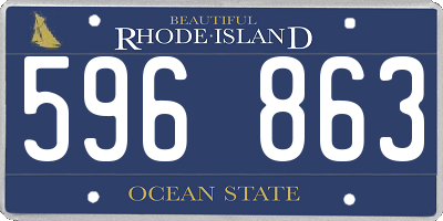 RI license plate 596863