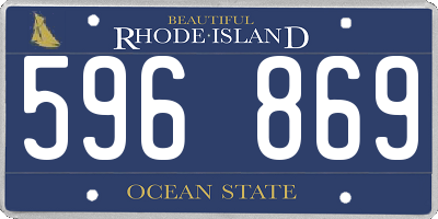 RI license plate 596869