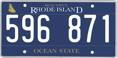 RI license plate 596871