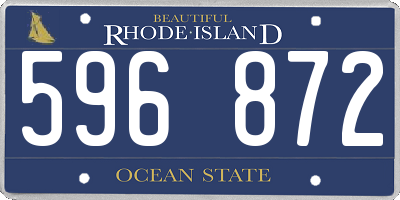 RI license plate 596872