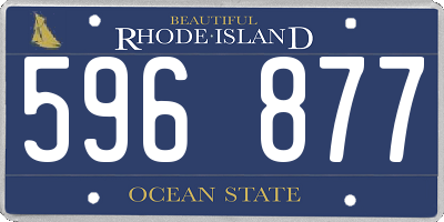 RI license plate 596877