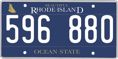RI license plate 596880