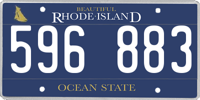 RI license plate 596883