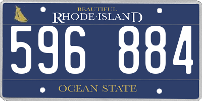 RI license plate 596884