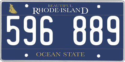 RI license plate 596889